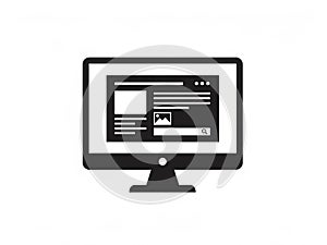 Computer screen displaying web page