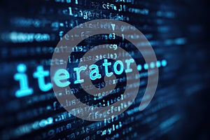 A computer screen displays a vast array of lines of complex code on it