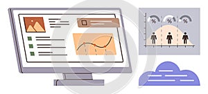 Data Analysis Dashboard with Graphs, User Insights, and Cloud Storage for Digital Analytics