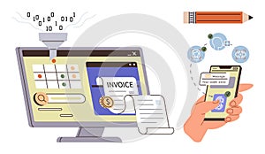 Digital Invoice Processing and Secure Mobile Communication Concept