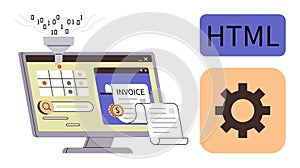 Digital Invoice Management System with Data Processing and Programming Concept Elements