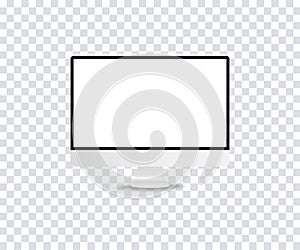 Computer screen mockup. Vector isolated template. Computer monitor display with empty screen. Stock vector