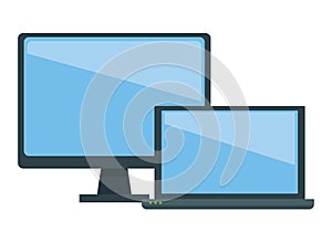 Computer screen techonology icon cartoon