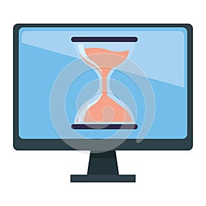 Computer screen techonology icon cartoon