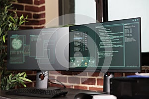 Computer screens showing javascript code