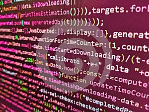Computer script typing work. Programming internet javascript web code. Internet securit. Share Found. Javascript functions,