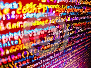 Computer security background. Programmer occupation job. Software abstract background. Developer working on program codes in