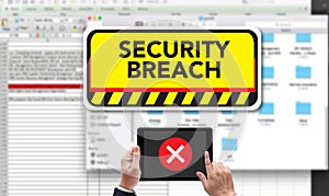 computer Security Breach Cyber Attack Computer Crime Password Se