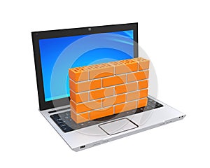 Computer Security Firewall Concept
