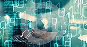 Computer security hacked, cyber attack