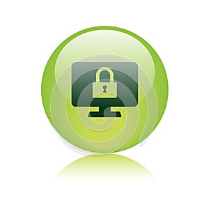Computer security icon web button