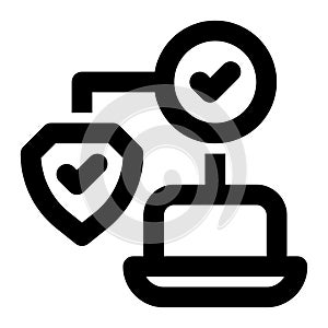 Endpoint Security, Endpoint Protection Outline Icon