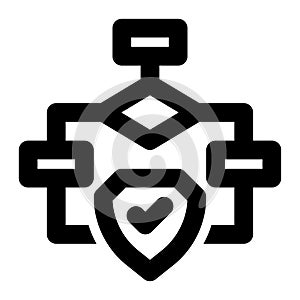 Algorithm, Computer Security, Cyber Security Outline Icon