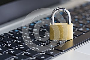 Computer Security Padlock Keyboard