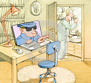 Computer security pencil draw