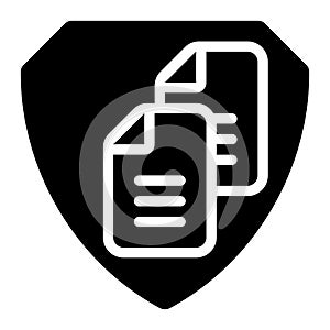 Data Protection, Data Security Glyph Solid Icon