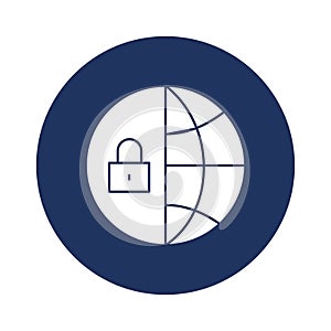 Computer security Vector icon which can easily modify or edit