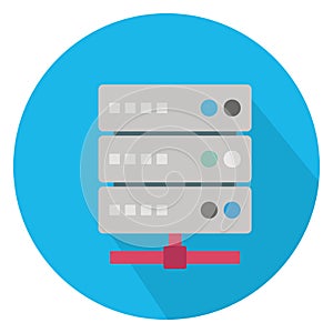 Computer server Color Vector icon which can easily modify or edit
