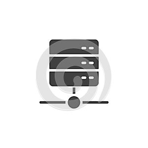 Computer server connection vector icon