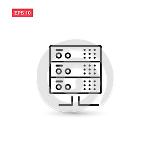 Computer server icon vector design isolated 5