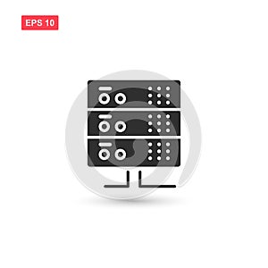 Computer server icon vector design isolated 4