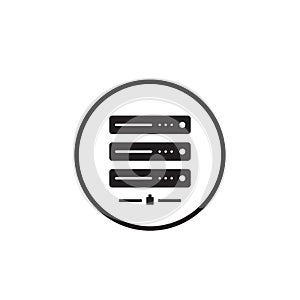 Computer Server Icon Vector