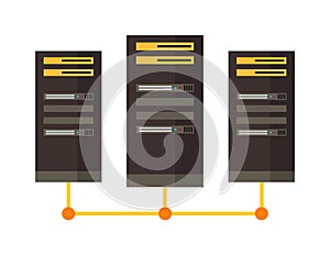 Computer server icon vector illustration