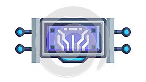 Computer Server Room Data Center Icon, vector design Generative AI