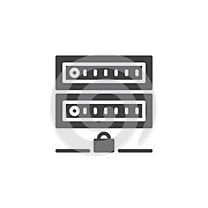 Computer server vector icon