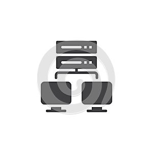 Computer server vector icon