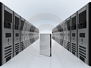 Computer servers and DVD case