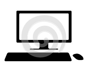 Computer set vector illustration on white background