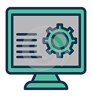 Computer settings Isolated Vector Icon that can be easily modified or edit