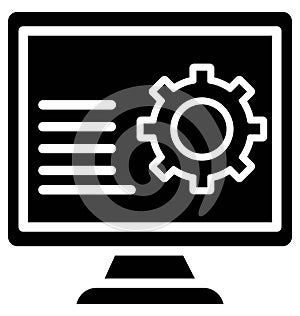 Computer settings Isolated Vector Icon that can be easily modified or edit