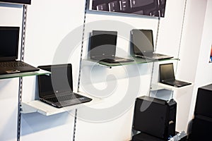 Computer shop, laptop, concept business