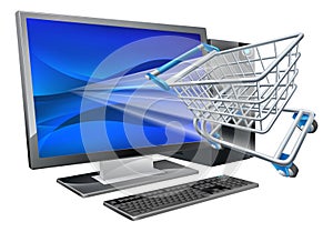 Computer shopping concept