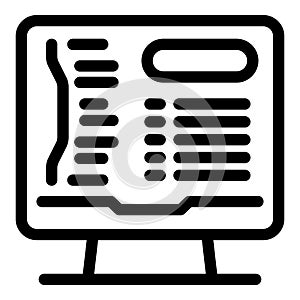 Computer showing lines of programming code icon