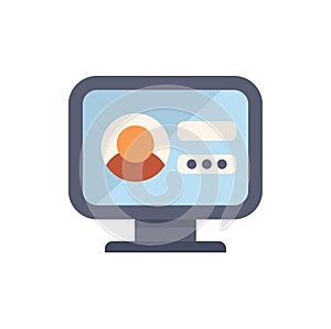 Computer showing user profile with login and password on screen