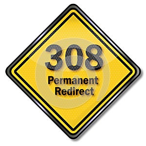 Computer sign and computer plate 308 permanent redirect