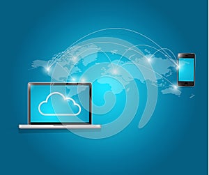 Computer and smart phone cloud computing
