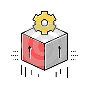 computer soft development color icon vector illustration