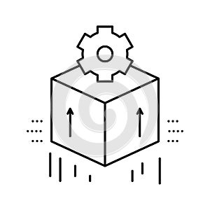 computer soft development line icon vector illustration