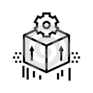 computer soft development line icon vector illustration