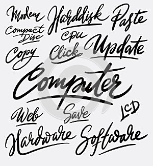 Computer and software handwriting calligraphy