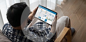 Computer software for website traffic analytics data on computer screen snugly