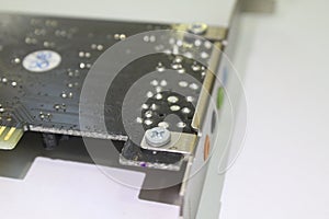 Computer sound card close up