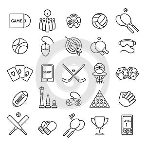 Computer and sports games icons