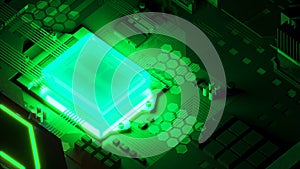 Computer system connection point,Abstract technology of central processing unit,working processing,3d rendering