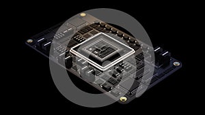 Computer system connection point,Abstract technology of central processing unit,working processing,3d rendering