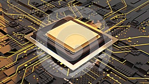 Computer system connection point,Abstract technology of central processing unit , computer technology in the workplace,Conceptual